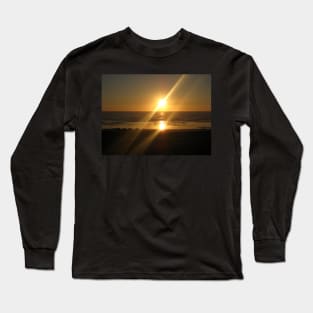 Sun's Reflection Over Yachats Long Sleeve T-Shirt